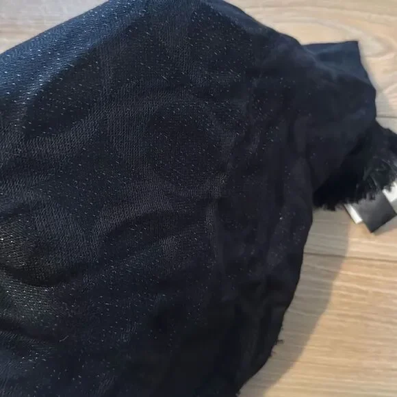 NWT‎ Coach vintage black monogram sparkly scarf 107x107 - Picture 7 of 7